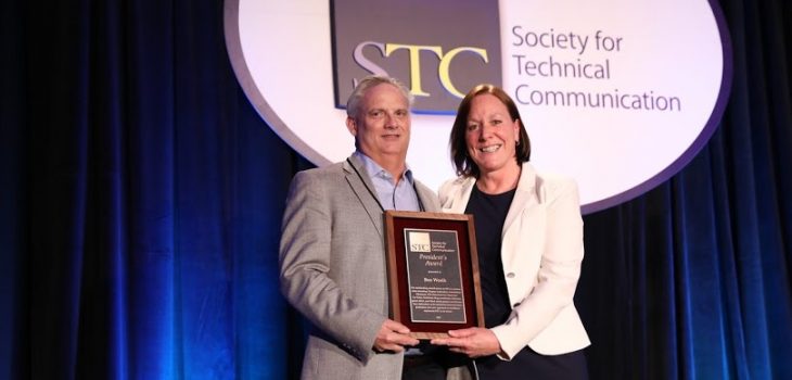 Ben receiving 2017 STC Presidents Award