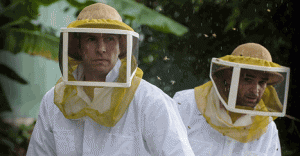 Marcus and Ed as Beekeepers