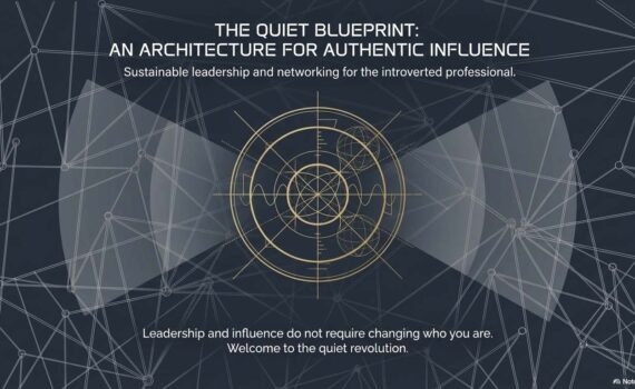 Image of geometric shapes with title: The Quiet Blueprint: An Architecture for Authentic Influence